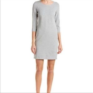 Theory | Gray Half Sleeve Mini Shift Fixture Pont Dress